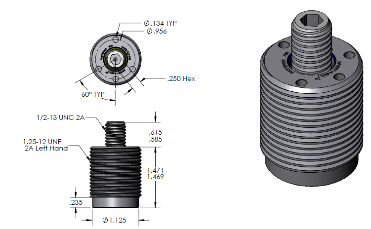5/8in. AA03 STYLE INVERT-A-BOLT™ FASTENERS