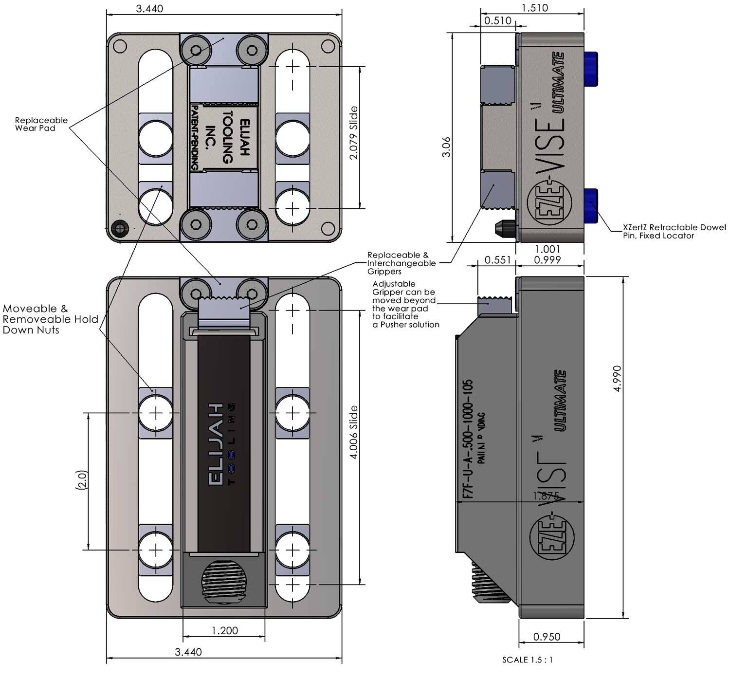 EZE-VISE™ ULTIMATES ADJUSTABLE MILLING VISE